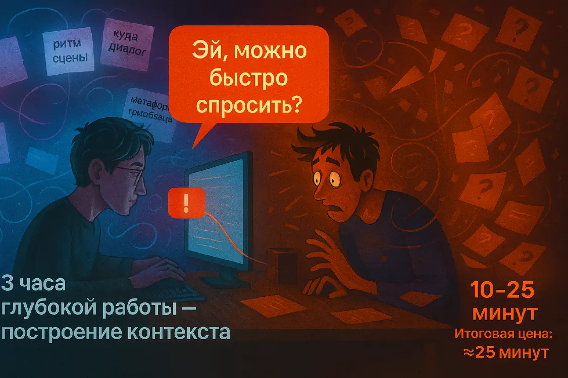 Проклятие контекста: почему невозможно «просто быстро посмотреть» и вернуться к работе