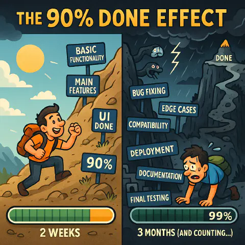 Эффект «почти готово»: почему последние 10% занимают 90% времени