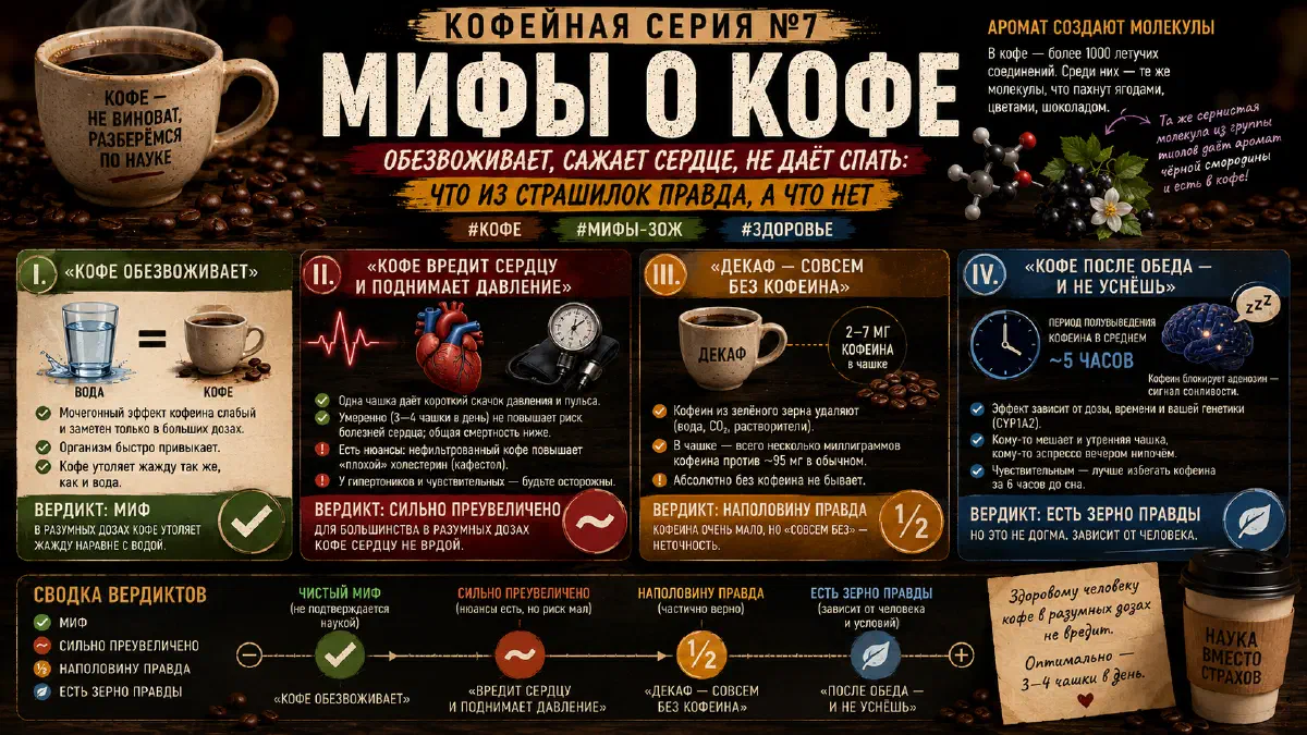 Кофейная серия №7: Мифы о кофе