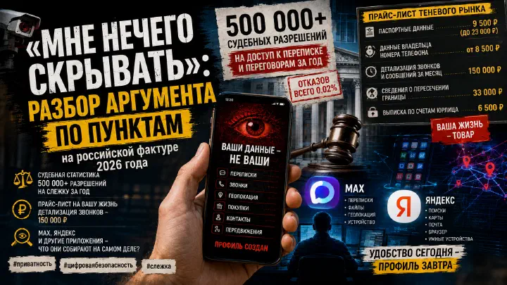 «Мне нечего скрывать»: разбор аргумента по пунктам